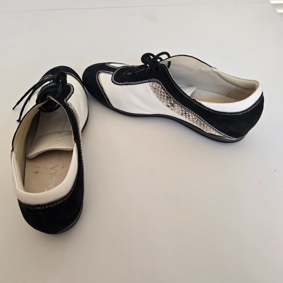 La Cabala Exquisite Elegant Timeless Modern Lace up Sneakers Sz 41 Made in Italy - Picture 6 of 12